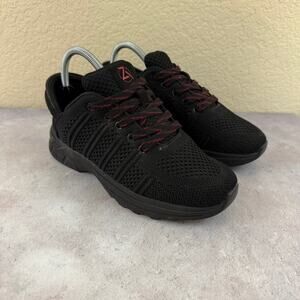 Zeba Womens Size 8 Black Knit Hands Free Slip On Walking Sneakers Shoes